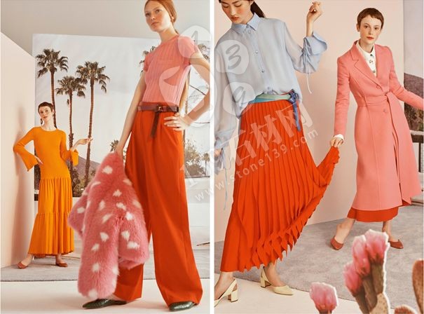 2019年流行的&ldquo;珊瑚橘&rdquo;主打色調